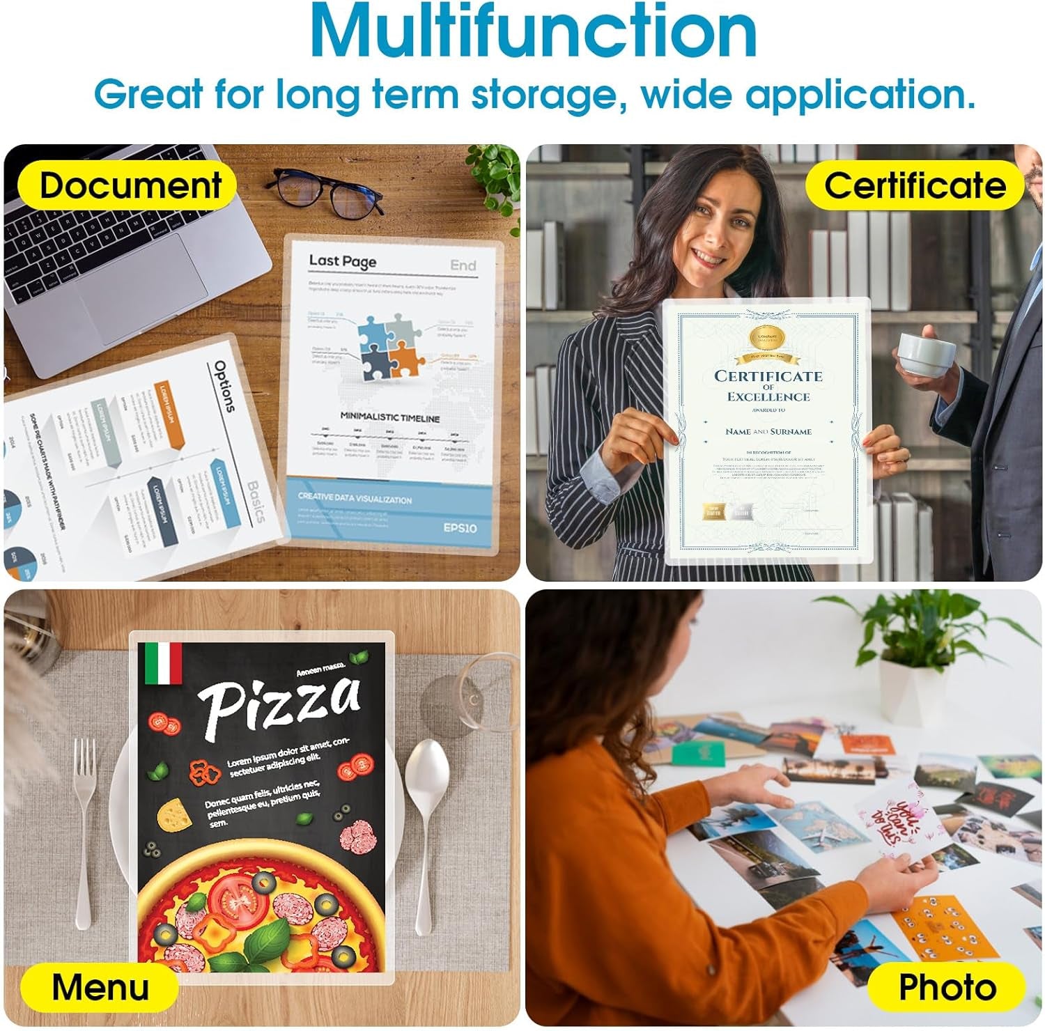 5 Mil Laminating Sheets, Hold 11 X 17 Inches Sheet, 25 Pack Thermal Laminating Pouches, 11.5 X 17.5” Laminate Sheets for Laminator, Clear Lamination Sheet Paper, Office School Home Supplies