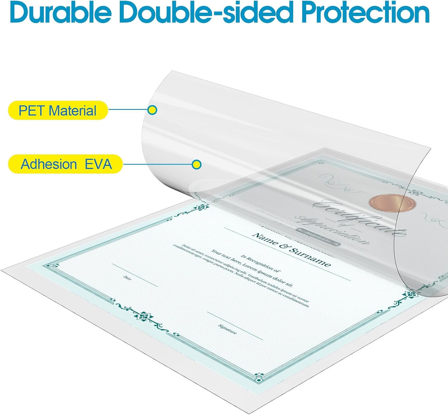 5 Mil Laminating Sheets, Hold 11 X 17 Inches Sheet, 25 Pack Thermal Laminating Pouches, 11.5 X 17.5” Laminate Sheets for Laminator, Clear Lamination Sheet Paper, Office School Home Supplies
